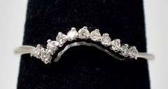 Shimmering 14K White Gold Diamond Ring