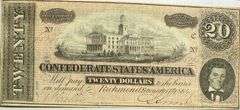 $20 CSA Note Feb 17 1864 Series
