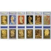 6 Kobe Bryant Rookie Gold Leaf Card Set Mint 10