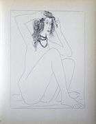 PABLO PICASSO, SEATED NUDE CROWNING HERSELF