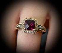 Modern 14K Rose Gold Garnet LeVian Ring