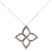 New 1.89ctw Diamond Clover Blossom Pendant Necklace in 14K