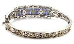 Viontage 925 Sterling Silver Michael Valiti Auamarine Bangle