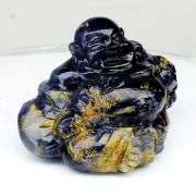 Very large hand cut 283.79ct untreated Sapphire Buddha!