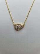 2.0ctw F, VVS1 lab grown diamond with 18" 14k gold pendent