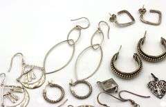 Group lot of Vintage 925 sterling silver earrings