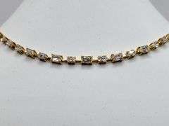 4.35ctw F, VVS1 lab grown diamond with 14k gold Bracelet