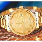 Golden-Tone Mechanical Watch