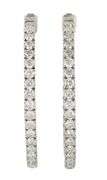 4.00ctw Round Diamond Inside Out Hoop Earrings in 14K