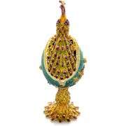 24K Gold Plating Swan Egg with Austrian Crystals