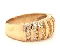 14kt Yellow gold 0.25ctw diamond dome ring