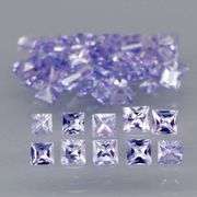 Glittering! Princess cut! 2.57ct UNTREATED Tanzanite set!!