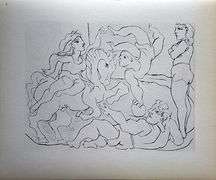 PABLO PICASSO, ACROBATS WITH A HORSE