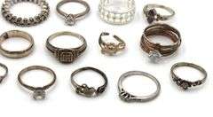 Group lot of vintage 925 sterling silver rings