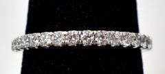 Sparkling 14K White Gold Lab Diamond Ring Band