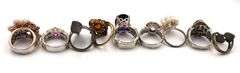 925 Sterling Silver Rings Lot