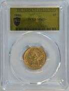 Special PCGS MS62+ Gold Label 1894 $5 Liberty Gold. Fairmont Collection