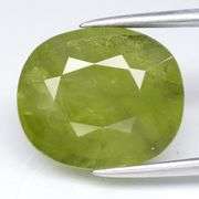Unique and large! 6.86ct lime green Sapphire!