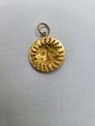 Great! Antique 21k gold pendant. 3/4 inch.