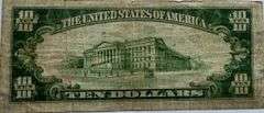 $10 Fed Bank N Y 1929 National Currency Note.