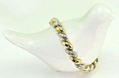 Eye-Catching 14K White & Yellow Gold San Marco Bracelet