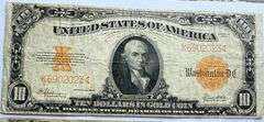 $10 Series of 1922 Gold Coin Note.