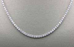 925 Sterling silver cubic zirconia tennis necklace