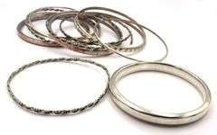 925 Sterling Silver Bangle Lot