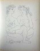 PABLO PICASSO, NUDE AND THE TAMBOURINE PLAYER