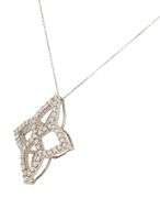 New 1.89ctw Diamond Clover Blossom Pendant Necklace in 14K