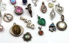 Group lot of Vintage 925 sterling silver pendants