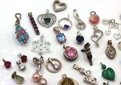 Group lot of Vintage 925 sterling silver pendants