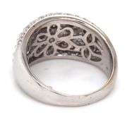 18kt White gold 1ctw brown and white diamond X ring