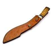 Damascus Steel Kukri Knife with Camel Bone Handle