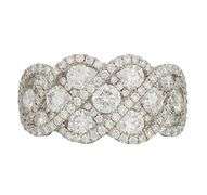 Gabriel & Co. 1.75ctw Diamond Woven Frame Ring in 14K