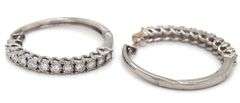 10kt White gold 0.45ctw Illusion set diamond hoop earrings