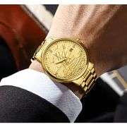 Golden-Tone Mechanical Watch