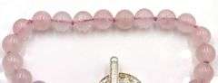 Tiffany & Co rose quartz bead bracelet