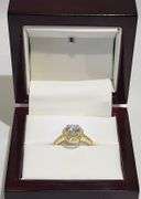 1.30ctw F, VVS1 lab grown diamond with 14k gold ring