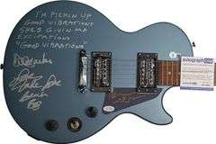 The Beach Boys Signed Epiphone Guitar w Good Vibrations Lyrics Exact Proof