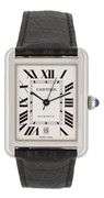 Cartier Tank Solo XL 3800, 31 X 41mm, Leather Band, Stainless Steel Men’s Watch
