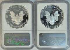 Flawless Signed 2020-S & 2021-W NGC PF70 $1 Silver Eagles