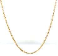 14kt Yellow gold 2mm box chain necklace