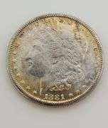 1881 S Morgan Silver Dollar, UNC
