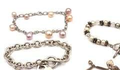 Group lot of 8 vintage 925 sterling silver bracelets