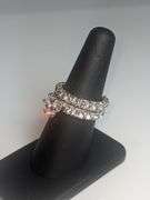 Elegant 3.5 Ctw 14 Kt White Gold Plate Lab Simulated Diamond Band Rings