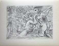 PABLO PICASSO, TWO NUDES BATHING