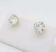 3.65CTW Diamond Stud Earrings in Martini Baskets