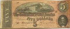 $5 CSA Ch Near Unc Note Feb 17 1864 Series