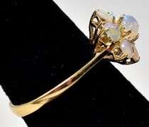 Stunning 14K Yellow Gold Opal Gemstone Ring